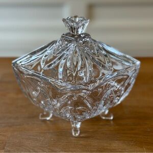 Godinger Shannon Crystal Serenade Footed Covered Candy Dish